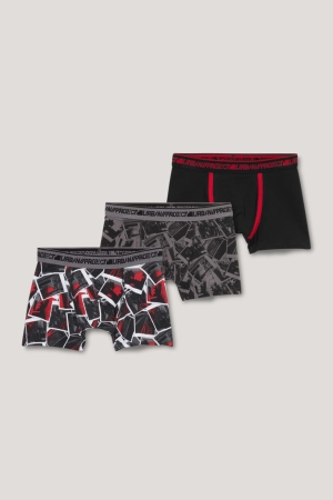 Sous Vêtement C&A Multipack Of 3 Boxer Organic Coton Garcon Noir | OL6108457