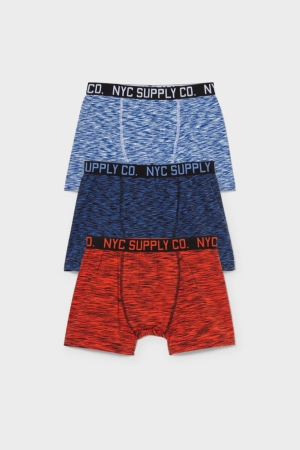 Sous Vêtement C&A Multipack Of 3 Boxer Organic Coton Garcon Rouge Bleu | ZY1790856