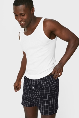 Sous Vêtement C&A Multipack Of 3 Boxer Woven Organic Coton Homme Noir | EW7234095