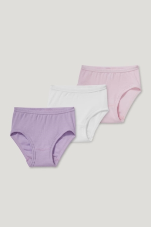 Sous Vêtement C&A Multipack Of 3 Briefs Organic Coton Fille Rose | FJ4923786