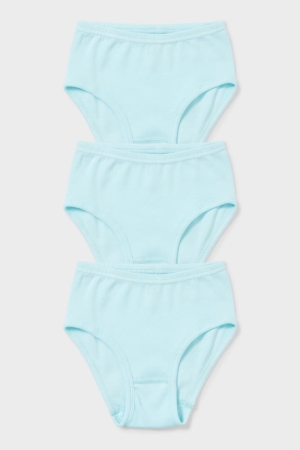 Sous Vêtement C&A Multipack Of 3 Briefs Organic Coton Fille Turquoise | QJ0582369