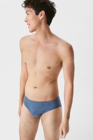 Sous Vêtement C&A Multipack Of 3 Briefs Organic Coton Homme Bleu Foncé | WN7825631