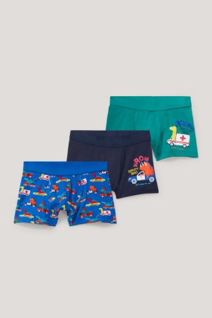 Sous Vêtement C&A Multipack Of 3 Dinosaur Boxer Organic Coton Garcon Vert | LN1469075