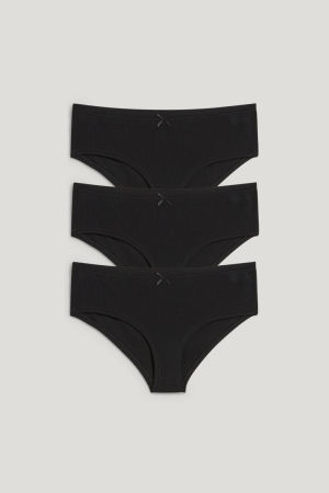 Sous Vêtement C&A Multipack Of 3 Hipster Briefs Organic Coton Femme Noir | XZ0249157