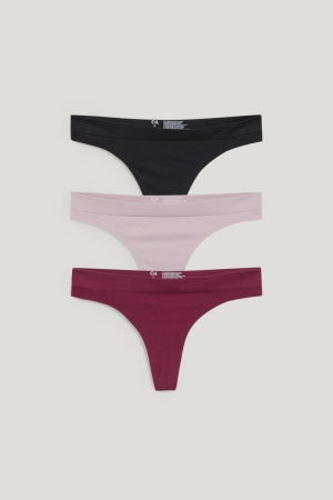 Sous Vêtement C&A Multipack Of 3 Lanières Seamless Lycra® Femme Violette | LI5260387