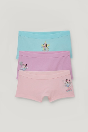 Sous Vêtement C&A Multipack Of 3 Minnie Mouse Organic Coton Fille Rose Turquoise | QT6085397