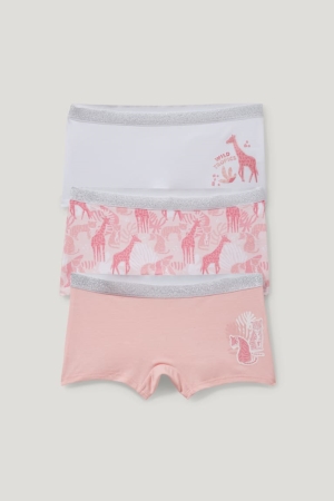Sous Vêtement C&A Multipack Of 3 Organic Coton Fille Rose | HZ2950863