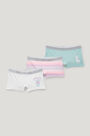 Sous Vêtement C&A Multipack Of 3 Organic Coton Fille Blanche | JV3071546