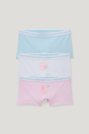 Sous Vêtement C&A Multipack Of 3 Organic Coton Fille Rose | WZ1078632