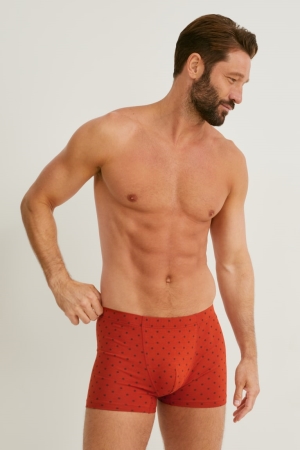 Sous Vêtement C&A Multipack Of 3 Trunks Organic Coton Lycra® Homme Orange | BJ3684529