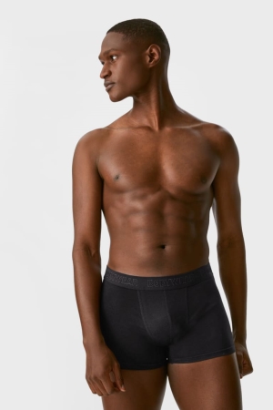 Sous Vêtement C&A Multipack Of 3 Trunks Organic Coton Lycra® Homme Noir | HY0976214