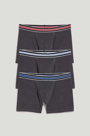 Sous Vêtement C&A Multipack Of 3 Trunks Organic Coton Lycra® Homme Noir | UE7943850