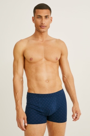 Sous Vêtement C&A Multipack Of 3 Trunks Organic Coton Lycra® Homme Bleu | ZH4379601