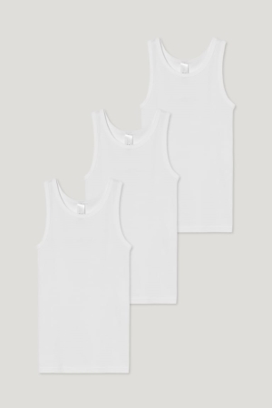 Sous Vêtement C&A Multipack Of 3 Vest Organic Coton Fille Blanche | BP7130492