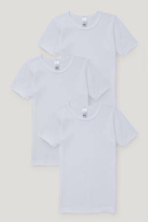 Sous Vêtement C&A Multipack Of 3 Vest Organic Coton Garcon Blanche | ZL0639824