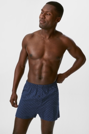 Sous Vêtement C&A Multipack Of 5 Boxer Jersey Organic Coton Homme Bleu Foncé | FU0495268