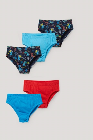 Sous Vêtement C&A Multipack Of 5 Briefs Organic Coton Garcon Bleu | OI1460275