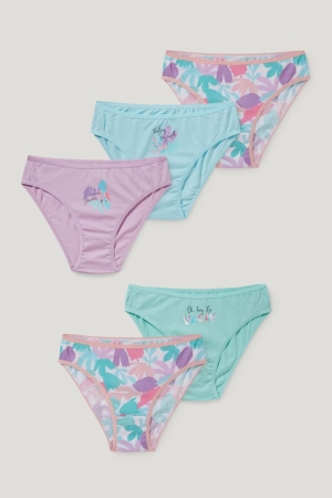Sous Vêtement C&A Multipack Of 5 Briefs Organic Coton Fille Menthe Vert | XY1490853
