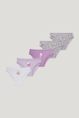 Sous Vêtement C&A Multipack Of 5 Briefs Organic Coton Fille Violette | ZG2134509