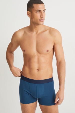 Sous Vêtement C&A Multipack Of 5 Trunks Organic Coton Homme Bleu Foncé | FL6470158