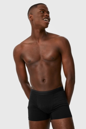 Sous Vêtement C&A Multipack Of 5 Trunks Organic Coton Lycra® Homme Noir | HK7385162