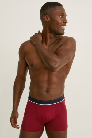 Sous Vêtement C&A Multipack Of 5 Trunks Lycra® Homme Bordeaux | NT3719865