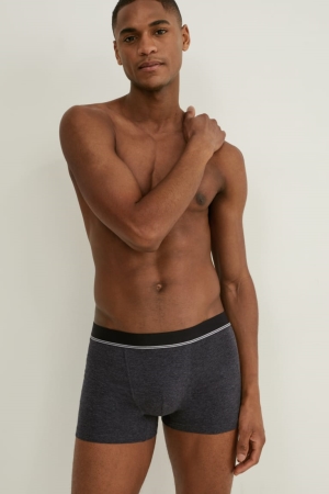 Sous Vêtement C&A Multipack Of 5 Trunks Organic Coton Lycra® Homme Grise | UK2180536