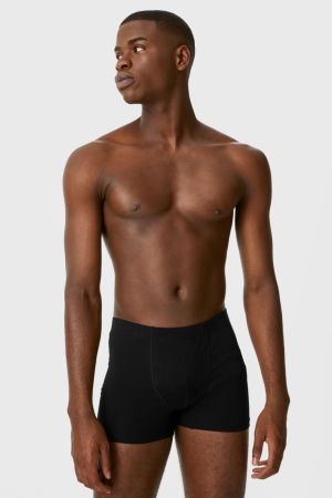 Sous Vêtement C&A Multipack Of 5 Trunks Organic Coton Lycra® Homme Noir | YJ9308524
