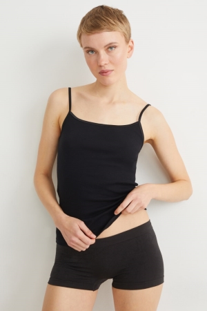 Sous Vêtement C&A Multipack Of 6 Boxer Seamless Femme Noir | VD7120385