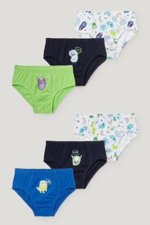 Sous Vêtement C&A Multipack Of 6 Briefs Organic Coton Garcon Bleu | BY7582316