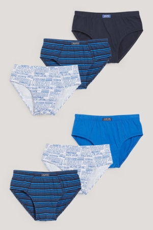 Sous Vêtement C&A Multipack Of 6 Briefs Organic Coton Garcon Bleu Foncé | CX8796502