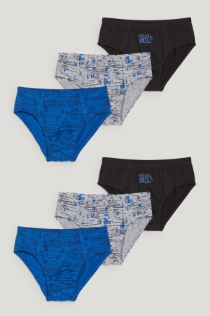 Sous Vêtement C&A Multipack Of 6 Briefs Organic Coton Garcon Noir | LV8290157