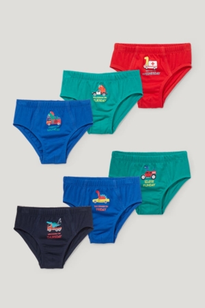 Sous Vêtement C&A Multipack Of 6 Dinosaur Briefs Organic Coton Garcon Vert | KB8462915