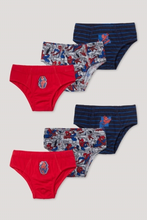 Sous Vêtement C&A Multipack Of 6 Spider-man Briefs Organic Coton Garcon Rouge | TV5964703