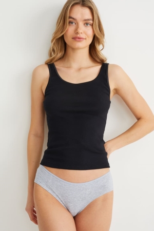 Sous Vêtement C&A Multipack Of 7 Hipster Briefs Femme Grise Noir | DI1532670
