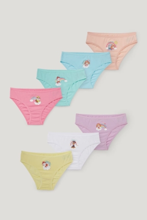 Sous Vêtement C&A Multipack Of 7 Paw Patrol Briefs Organic Coton Fille Blanche Jaune | FS3791520