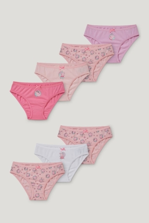 Sous Vêtement C&A Multipack Of 7 Peppa Pig Briefs Organic Coton Fille Rose | YN0319752
