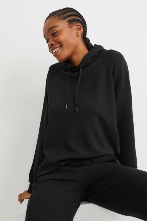 Sweat À Capuche C&A Basic Femme Noir | VO9408315