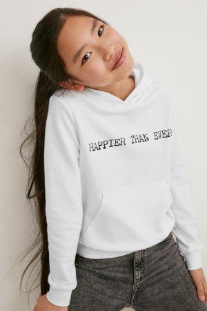 Sweat À Capuche C&A Billie Eilish Fille Blanche | DN8524360