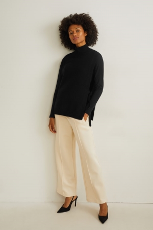 Sweat À Capuche C&A Cashmere Blend Poncho Femme Noir | BP5410983