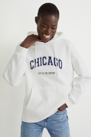 Sweat À Capuche C&A Femme Blanche | HL6203419