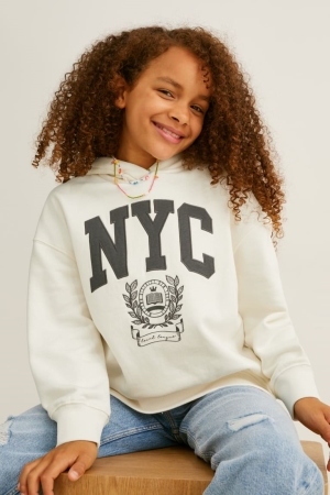 Sweat À Capuche C&A Fille Blanche | UO1734825