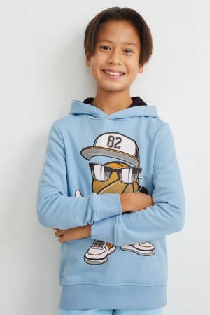 Sweat À Capuche C&A Fille Bleu Clair | UJ0389254
