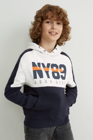 Sweat À Capuche C&A Fille Bleu Foncé Blanche | BH1029678