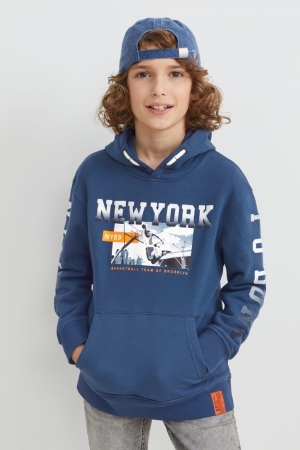 Sweat À Capuche C&A Fille Bleu Foncé | IN6537418