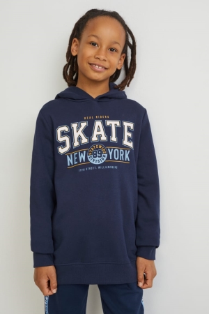 Sweat À Capuche C&A Fille Bleu Foncé | VT2935180