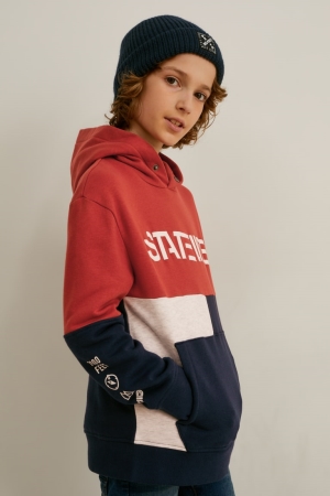 Sweat À Capuche C&A Fille Rouge Foncé | NU6028951