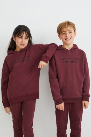 Sweat À Capuche C&A Genderneutral Fille Bordeaux | TY4527986