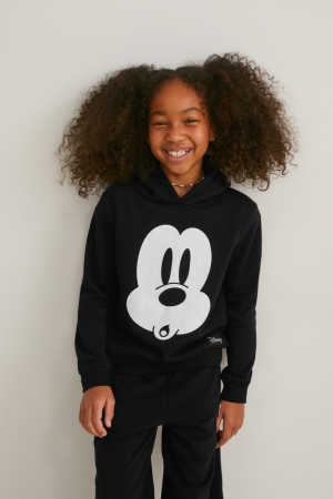 Sweat À Capuche C&A Mickey Mouse Fille Noir | DB7108243