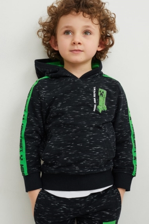 Sweat À Capuche C&A Minecraft Fille Grise Foncé | ZW5476129